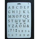 pochoir chiffre alphabet mod3
