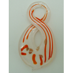 pendentif verre lampwork 8 orange Pend-54