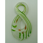 pendentif verre lampwork 8 vert Pend-55
