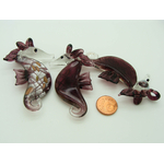 pendentif hippocampe violet verre multi Pend-65