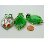 pendentif hibou chouette vert Pend-67