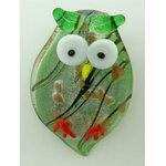 pendentif hibou chouette vert verre Pend-67