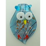 pendentif hibou bleu verre Pend-67-1