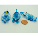 pendentif hibou fleur bleu Pend-68