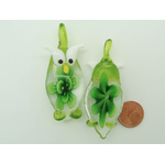 pendentif hibou chouette fleur vert Pend-70