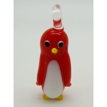 pendentif pingouin rouge lampwork Pend-86