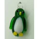 pendentif pingouin vert lampwork Pend-94