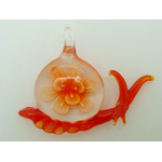 pendentif escargot orange Pend-112