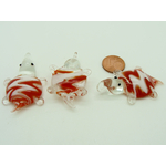 pendentif tortue transparent blanc rouge Pend-124
