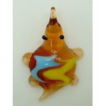 pendentif tortue marron verre lampwork Pend-125