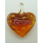 pendentif coeur marron Pend-136-1