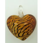 pendentif coeur marron 40mm Pend-139