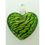 pendentif coeur vert olive Pend-141