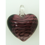 pendentif coeur violet fonce 40mm Pend-142-3
