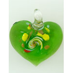 pendentif coeur vert 38mm Pend-156-1