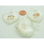 pendentif coeur silver foil simple Pend-157