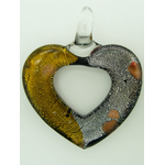 pendentif coeur creux argente dore Pend-171
