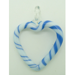 pendentif coeur creux bleu fonce blanc haut Pend-174-1