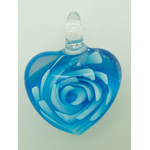 pendentif coeur fleur bleu 38mm Pend-180-1