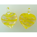 mini pendentif coeur jaune Pend-182-1