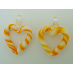 pendentif coeur orange Pend-179-5