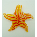 pendentif etoile fleur orange verre Pend-192