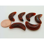 breloque perle lune marron PV73