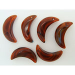 breloque lune marron orange PV73