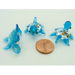 pendentif verre tortue bleu Pend-196