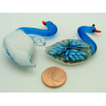 pendentif cygne verre bleu Pend-198