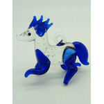 pendentif cheval bleu fonce verre Pend-209