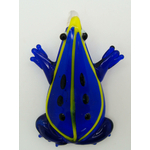 pendentif grenouille bleu fonce verre Pend-236