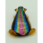 pendentif grenouille marron verre dichroique Pend-240