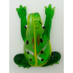 pendentif grenouille vert fonce verre Pend-241-3