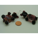 Pend-249-4 pendentif nounours violet verre