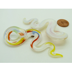 Pend-253 pendentif serpent blanc multi verre