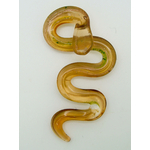 Pend-254-2 pendentif serpent marron dore vert