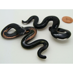 Pend-254-3 pendenitf serpent noir dore verre