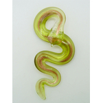 Pend-254-5 pendentif serpent vert dore lampwork
