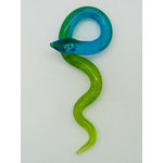 Pend-255-1 pendentif serpent bleu vert lampwork