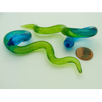 Pend-255-1 pendentif serpent verre bleu vert
