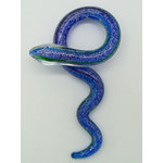 Pend-255-2 pendentif serpent bleu fonce lampwork
