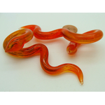 Pend-255-4 pendentif serpent verre rouge