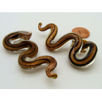 Pend-256-1 pendentif serpent dore noir rond