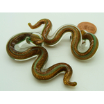 Pend-256-3 pendentif serpent vert dore rond