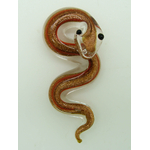 Pend-257-3 pendentif serpent rouge yeux rond lampwork