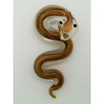 Pend-257-4 pendentif serpent vert dore yeux