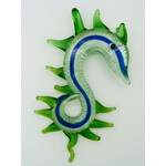 Pend-258-3 pendentif dragon serpent vert lampwork
