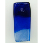 Pend-259-1 pendentif rectangle tricolore bleu argent
