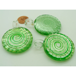 Pend-269-2 pendentif rond strie verre vert